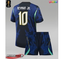 Brazylia Neymar Jr #10 Koszulka Wyjazdowa dzieci MŚ 2026 Krótki Rękaw (+ krótkie spodenki)